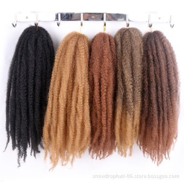 Wholesale 18 Inch 60g Synthetic Fiber Marley Braid Afro Kinky Braid Hair Afro Kinky Twist Hair Marley Hair Braid
